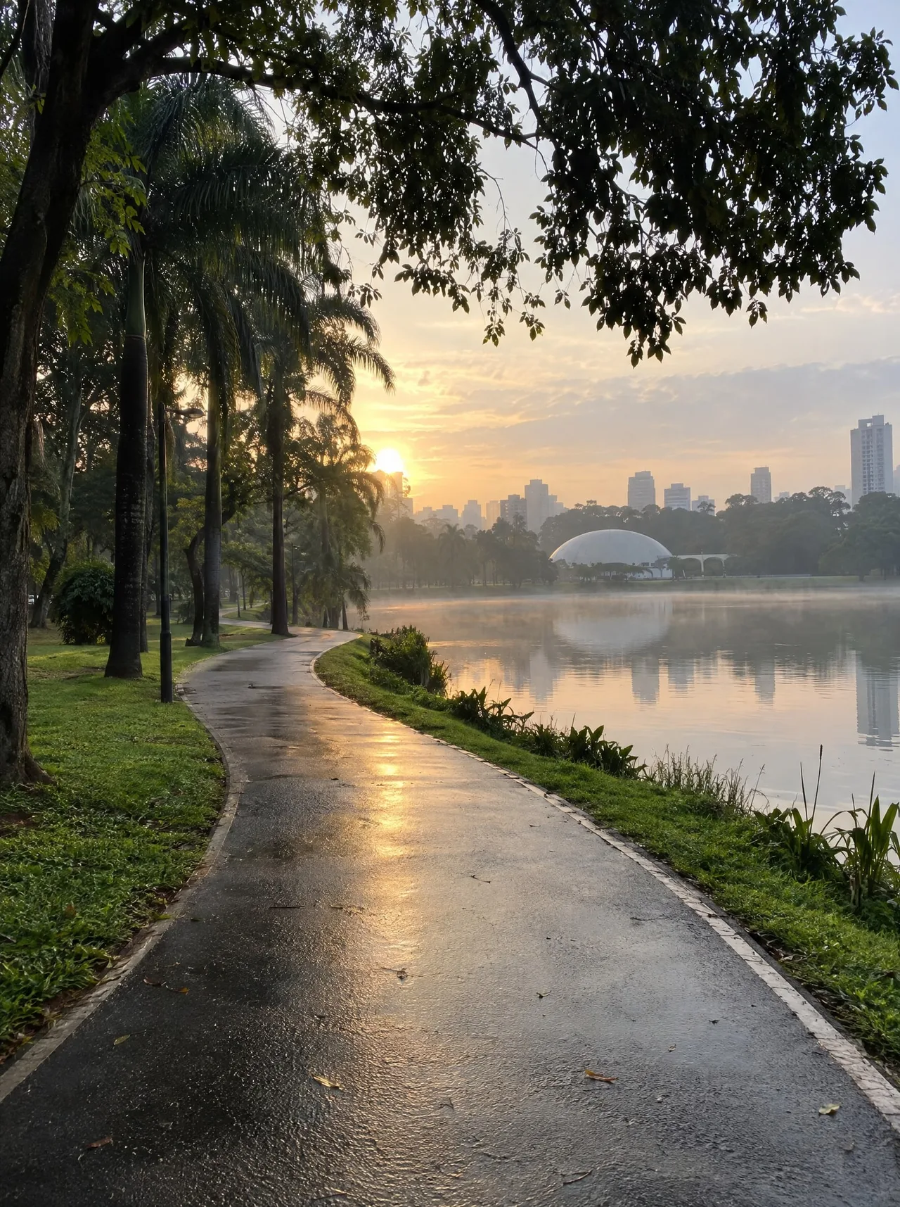 Corrida leve no Ibirapuera + café depois