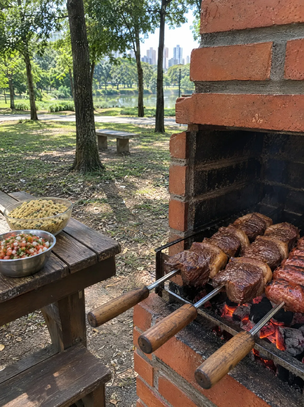 Churrasco no Parque Ecológico do Tietê